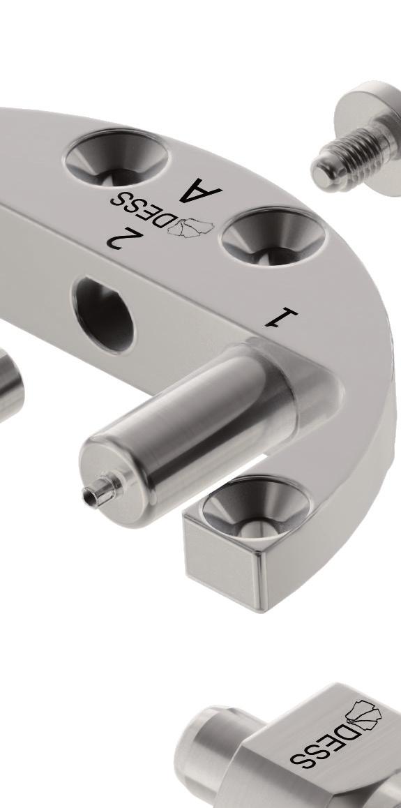 The DESS proprietary holder system has several advantages to other solutions: Quick screw-on system where the pre-milled blanks are