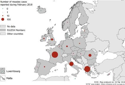 4 Measles in Europe The National Immunisation Advisory Committee issued the following updated recommendations in August 2018 because of the on-going resurgence in measles in many European countries.
