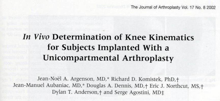 Knee kinematics which