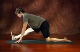 This is a deep stretch of the hamstring so use blocks for the hands if that helps you to find a flat back.