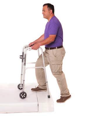Walking At first, you ll likely use a walker to get around. Your PT or OT will teach you how to use a walker safely.