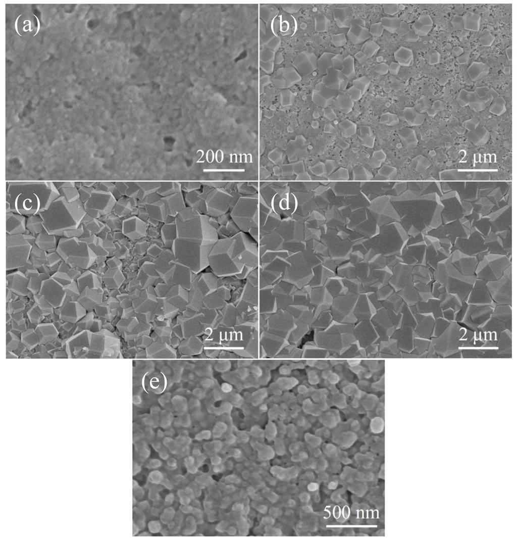 5. The influence of different solvent components on the morphologies of the ZIF-8 membranes from zinc hydroxide nanostrands Figure S4.