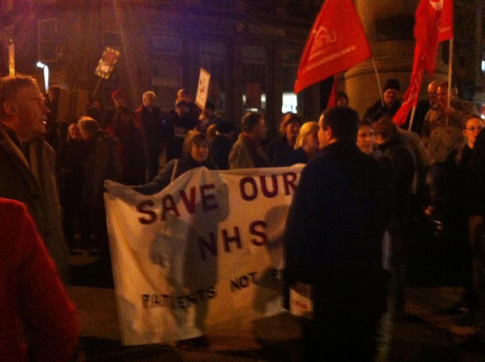 The struggle to restore the NHS to its previous form continues, with members of the campaigning group 38 degrees leading and organising events in local areas.