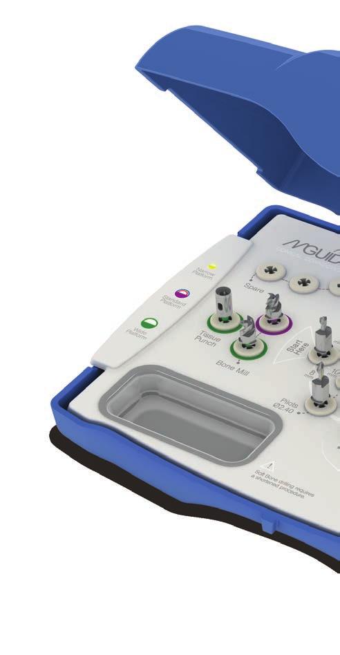 MGUIDE SURGICAL SETS The MGUIDE surgical set simplifies the implantology process by eliminating the need for traditional