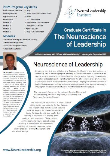 C o m NeuroLeadership Institute Annual summit (& ongoing knowledge sharing) Journal Intro through to Masters Degree in NeuroLeadership