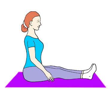 Exercise 9 TOUCH YOUR TOES Sit with your legs Bend your right leg Bend your left leg stretched in front of