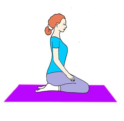Exercise 0 CAT Sit with your knees bent and your back straight