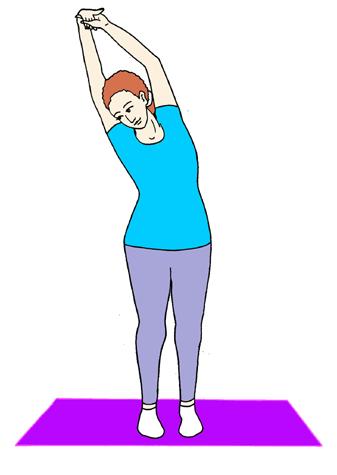 arm. Start in an upright position with your arms 4 fingers with your Take your left hand s at sides and shoulders back.