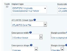 Creating a new Atlantis order Creating a new Atlantis order The first step in ordering an Atlantis Core File is to create an Atlantis Abutment or an Atlantis CustomBase order. 1.