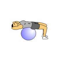 Keep your low back against on the floor If low back raise up off the floor stop and rest Oblique Crunch with Ball 1) Sit in upright position on exercise ball with feet flat on floor.