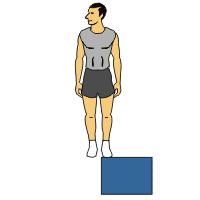 One Leg Box Step-Up 1. Stand to the right of the box. Place left foot on top of box. 2. Raise body using the left foot only until leg is extended 3.