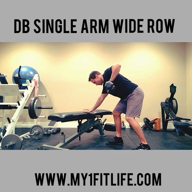 DAY BACK/BICEPS DB SINGLE ARM WIDE ROW This is a three-part stretch. Begin by lunging forward, with your front foot flat on the ground and on the toes of your back foot.