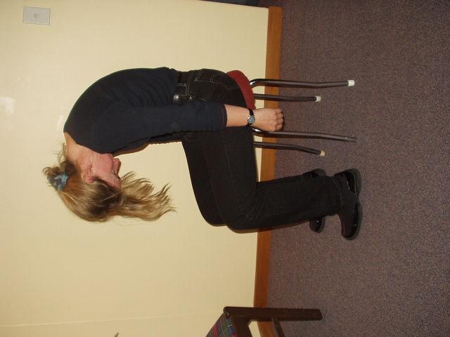 Flexion extension exercises for neck and upper back Sitting on