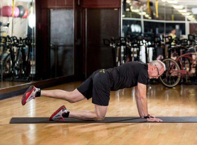 HK Core #1: Bird Dog Progressions If the start position on hands and knees does not work for you, try doing this move standing. You ll still get some of the benefits!