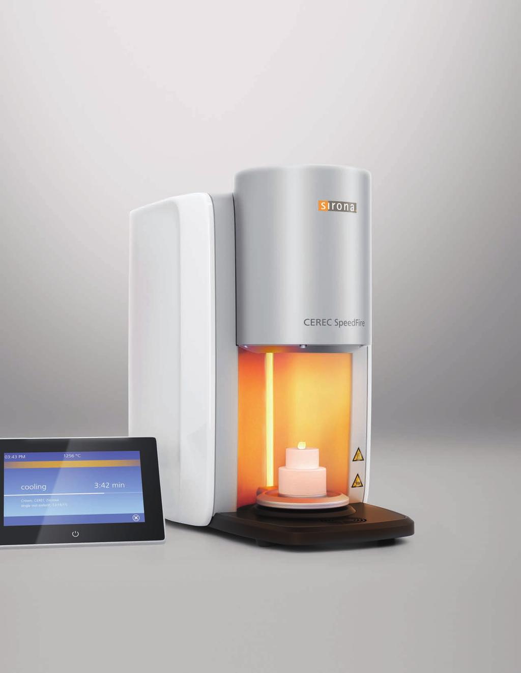 14 I 15 4 Sintering & glazing zirconia with CEREC SpeedFire CEREC SpeedFire is the only dental furnace you need. It can sinter, glaze and cystallize all your materials.