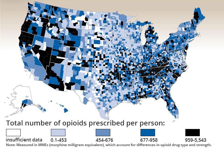 2015-2016 CDC OPIOID PRESCRIPTION RATES BY COUNTY Office of National Drug