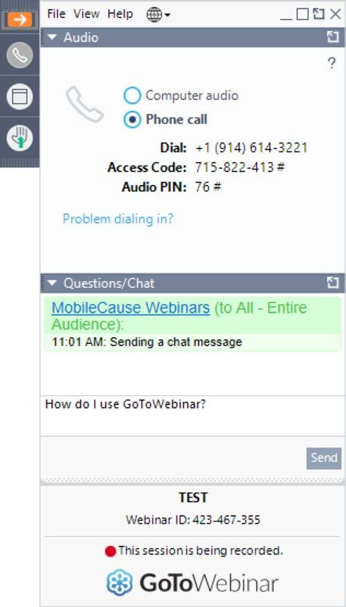 USING GOTOWEBINAR Show/Hide Controls Interact with us!