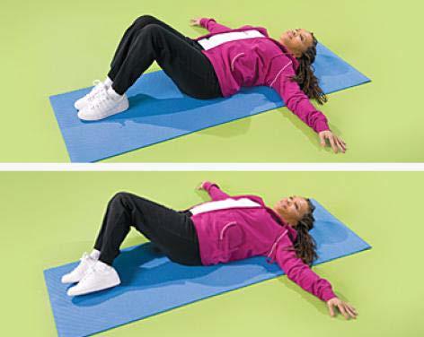 - LOWER BODY STRETCHES Lower Back (Knees to side), each side Hip