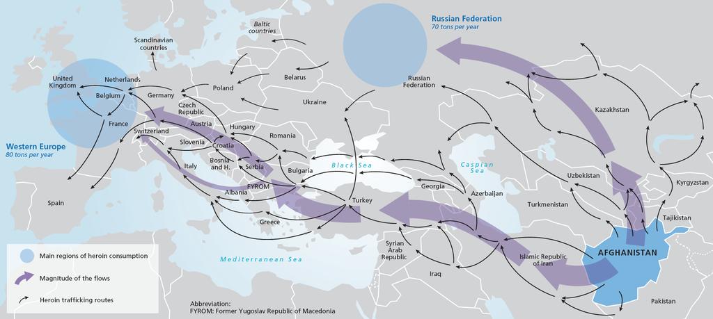 Balkan Route and Northern Route Source: