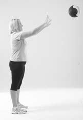 Starting with the MEDICINE BALL against your chest, throw it directly at the wall.
