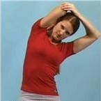 Hold stretching 20 secs. Repeat...2... times Side bends Sit and lift one arm with your elbow bent.