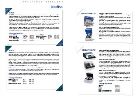 This leaflet offers an overview of the whole bioelisa product line, including all the bioelisa reagents (Hepatitis,