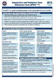 Triggers for Palliative Care http://www.spict.org.uk/the-spict/ The Supportive and PalliativeCare Indicators Tool General Indicators of poor or deteriorating health Unplanned hospital admission(s).