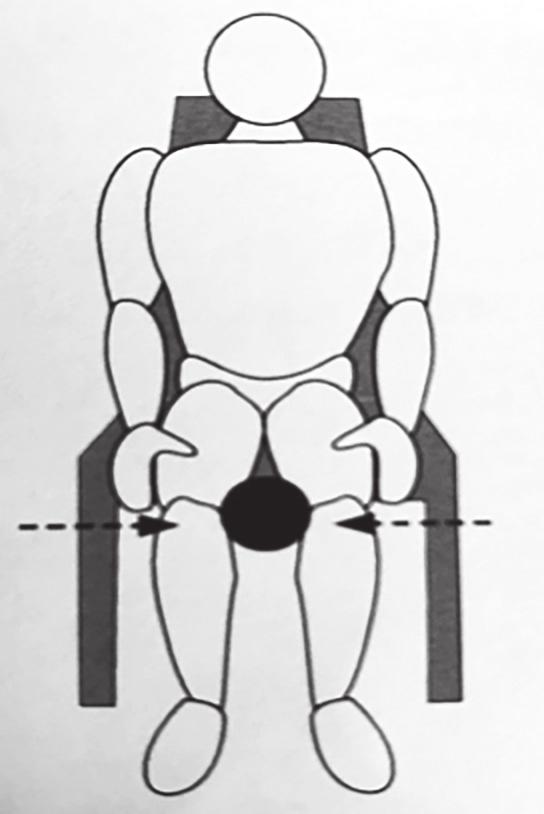 Corrective Exercises FORCED CLOSURE Sitting in a chair, place a ball between your knees
