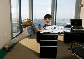 4 Strength Exercises in 5 Minutes Desk pushups can be a good strengthener.