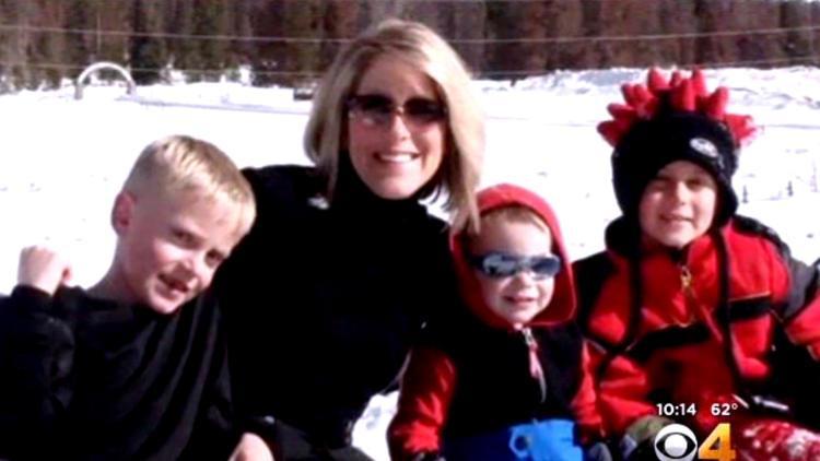 Kristine Kirk and her children in an undated photo.