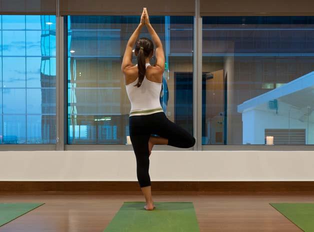express yoga Energize your body and mind during a meeting with a 15-minute yoga break.