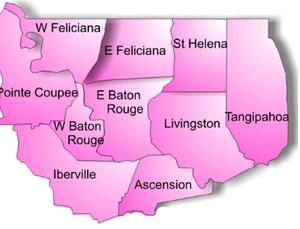Baton Rouge Komen Affiliate Service Area YOU CAN SAVE A LIFE! One in eight (1 in 8) women in the United States will be diagnosed with breast cancer in her lifetime.