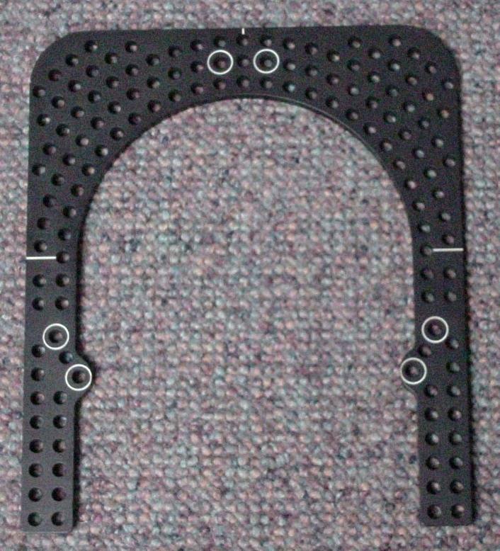 FOOT RINGS Circles indicate positions for struts Hash marks