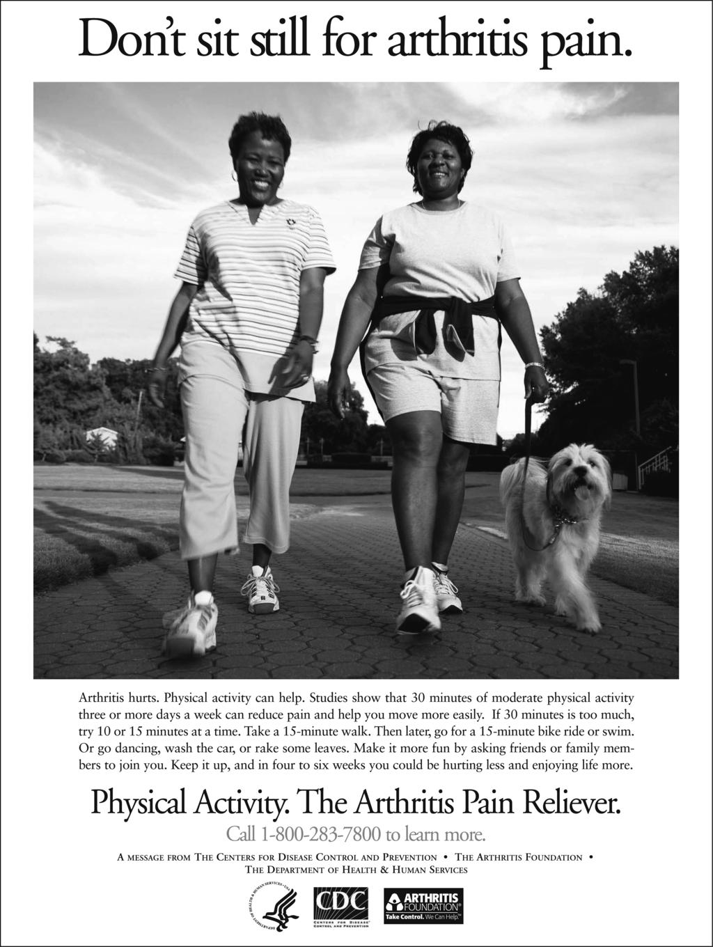FIGURE 1. Print advertisement from a health communications campaign. An example of a collaboration between the AF, the CDC, and the Department of Health and Human Services.