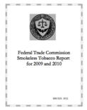 Tobacco Reports Federal Trade Commission Smokeless Tobacco