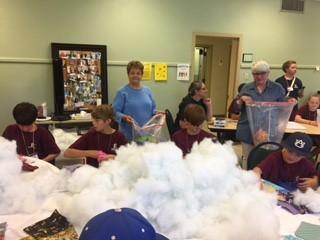 Tough Dogs Chemo Care Bag As part of their missions for VBS, 6th Graders help Tough Dogs by stuffing