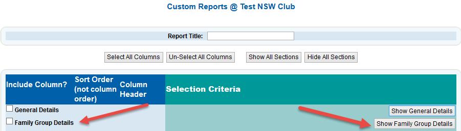 > Custom Reports > New Custom Report Amended Reports and