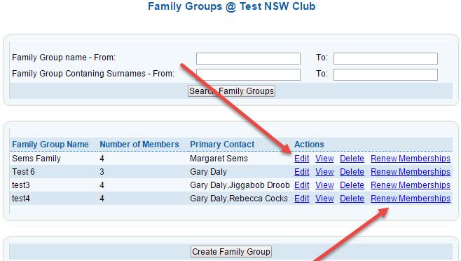Once you have searched for all members and moved them from Available Members across to Selected Members, scroll down and click Create Family Group The Primary member will receive a notification via