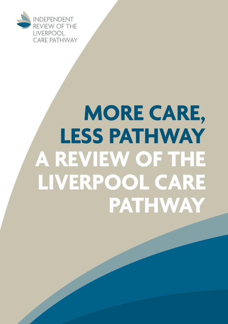 Background: More care, less paathway Uncertain terminology No evidence Linked with poor documentation Diagnosis of dying uncertain