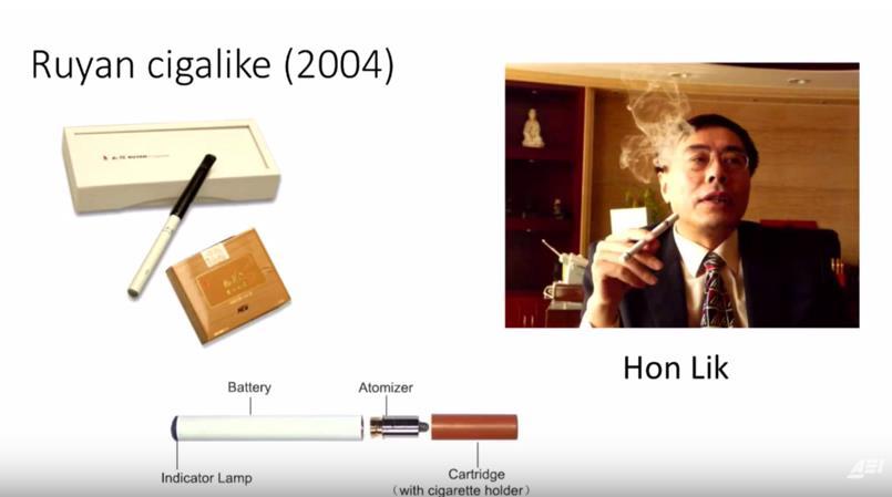 Historical Perspective 2003 Headline: Invention of E-Cigarettes The first person on record to have the idea for an electronic nontobacco option is Herbert A.