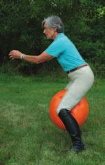 Your legs are firm but not gripping and sending the ball (horse) forward. 4.