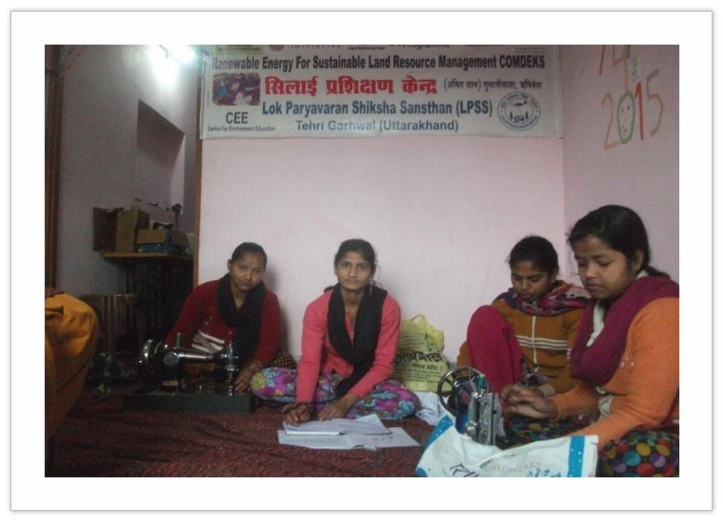 The focus of this skill training initiative is on income generation activities for local women which can be accomplished from home in one s free time.
