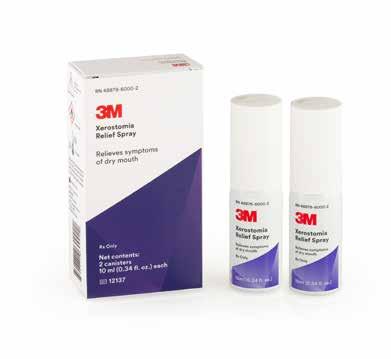 3M Xerostomia Relief Spray Rapid, effective, prescription-strength relief of symptoms in a convenient, discreet spray.