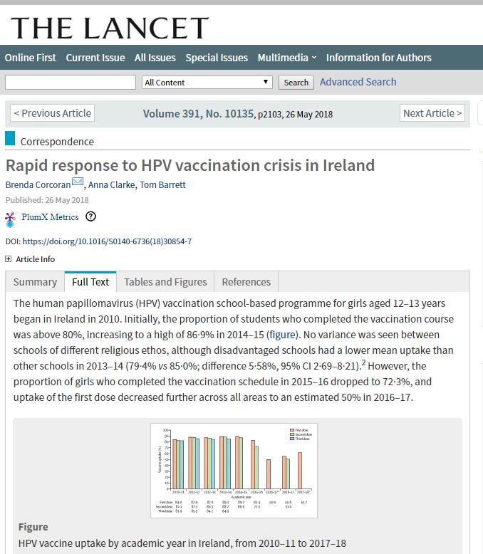 7 Health Technology Assessment of HPV vaccine for boys The Health Information and Quality Authority (HIQA) health technology assessment to assess the benefits of extending the national HPV