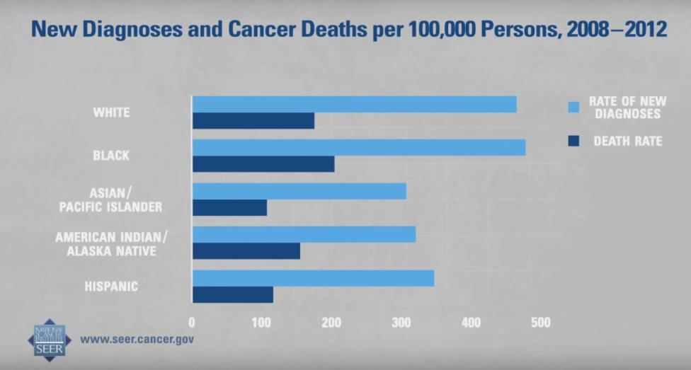 Background 1 million Americans are diagnosed with cancer annually 2 Racial and Ethnic disparities exist in cancer preventing behaviors 3 Environment and lifestyle contribute to 90% of cancer cases in