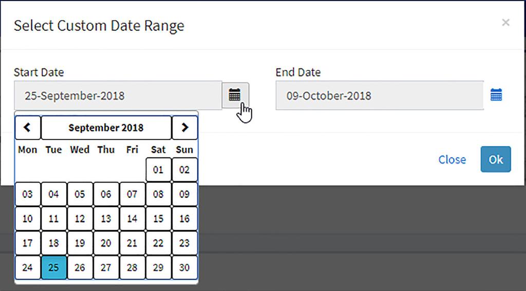 2 Setting Date Range At the top of every page, you will find your options for predefined date range, as well as the option to set your own custom date range.