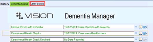 can record if the patient has declined the assessment. There is also a link to the NHS England Dementia Toolkit if further reference is required.