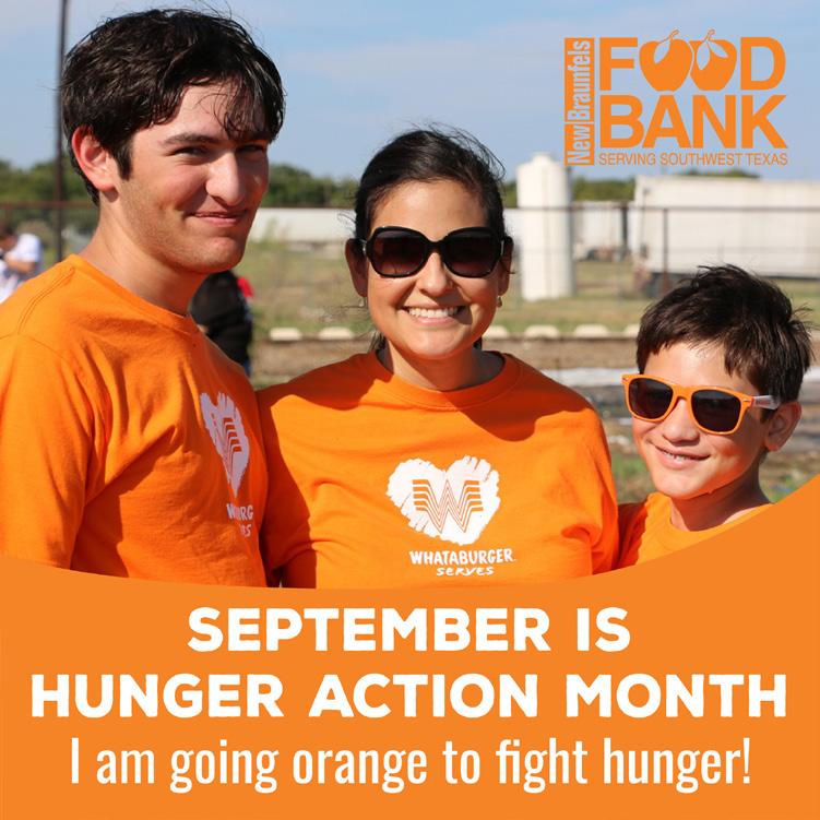 Learn more about advocacy at www.nbfoodbank.org/ways-to-help/advocacy/ Create a buzz this September by customizing your website, social media sites, and e-communications!