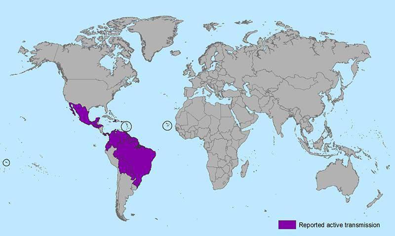 Zika Virus: Countries and Territories with