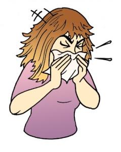 sick coughing have a flu Practise with